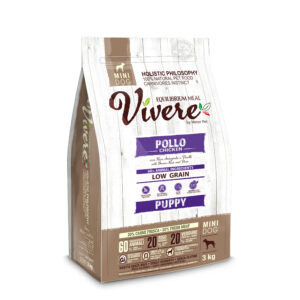 VÍVERE Puppy Chicken · POLLO con arroz integral y guisantes (cachorros) · 3kg