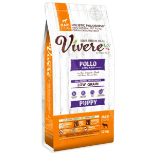 VÍVERE Puppy Chicken · POLLO con arroz integral y guisantes (CACHORROS RAZAS GRANDES )